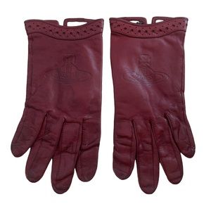 Vivienne Westwood Red Leather Gloves